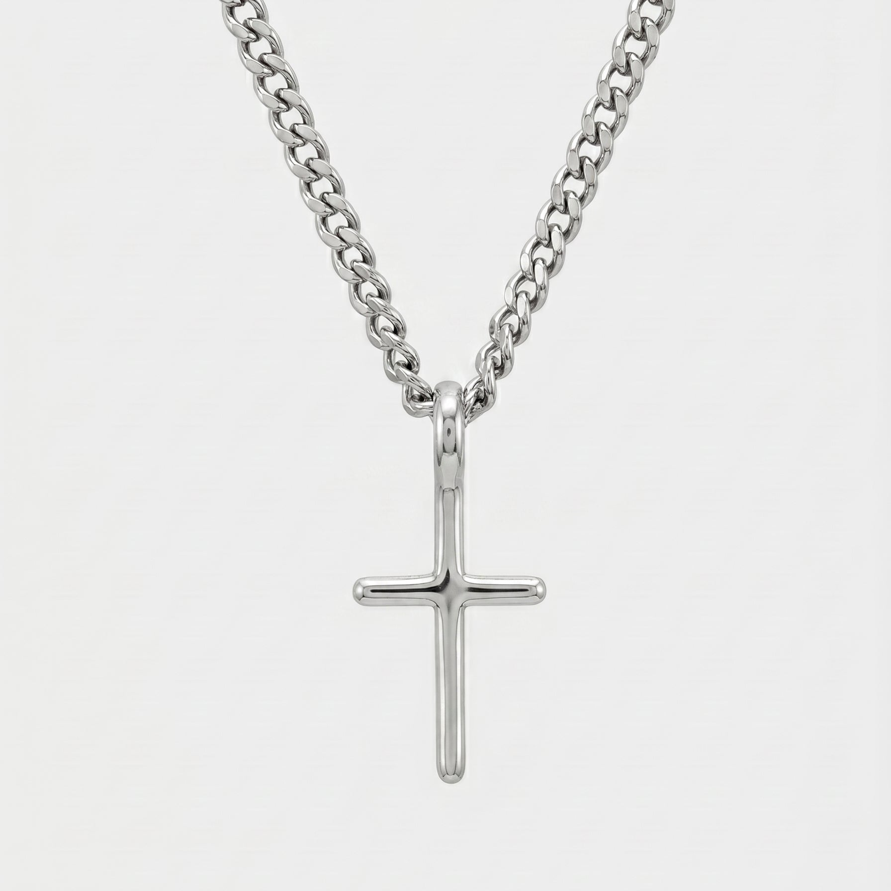 Firenze Cross Necklace Silver