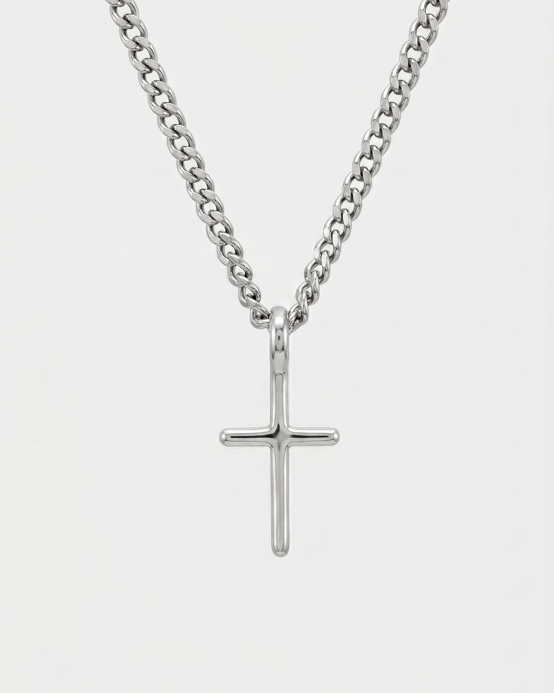 Firenze Cross Necklace Silver