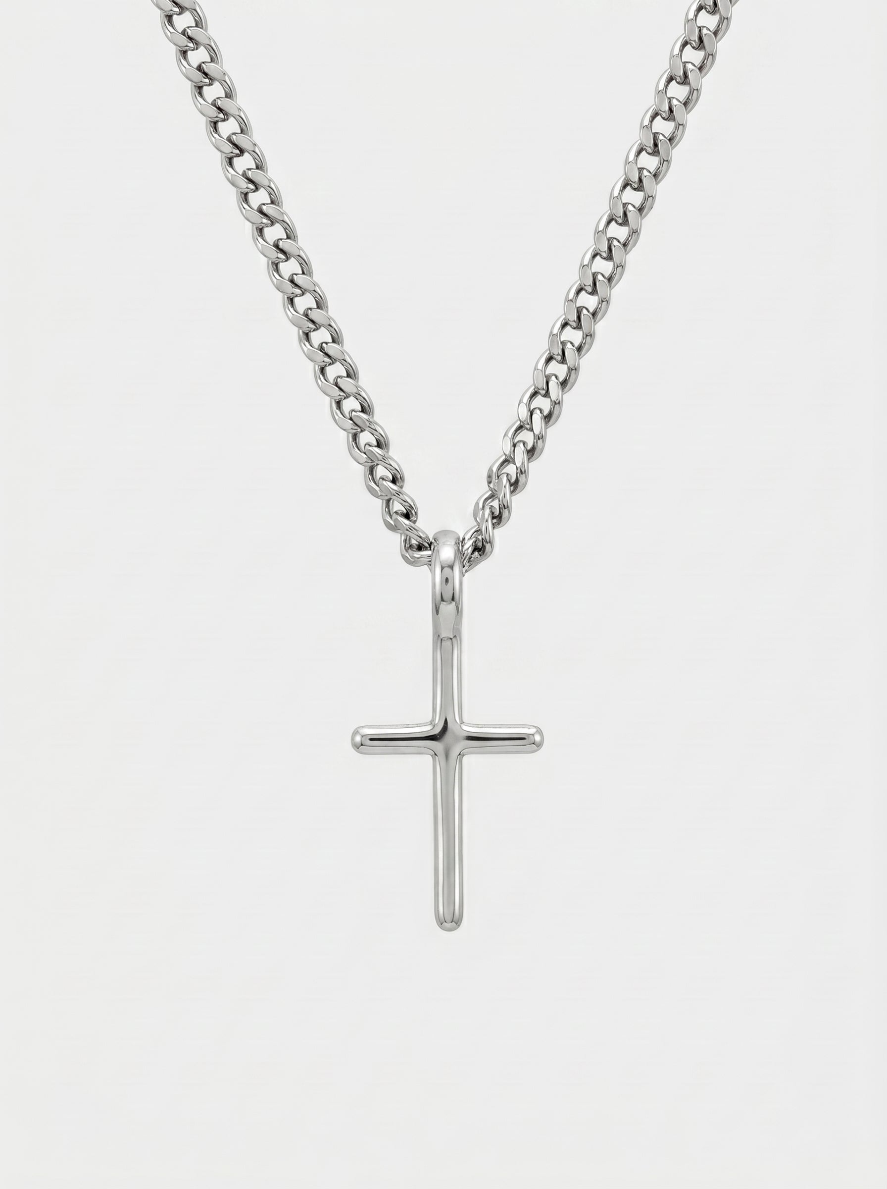 Firenze Cross Necklace Silver