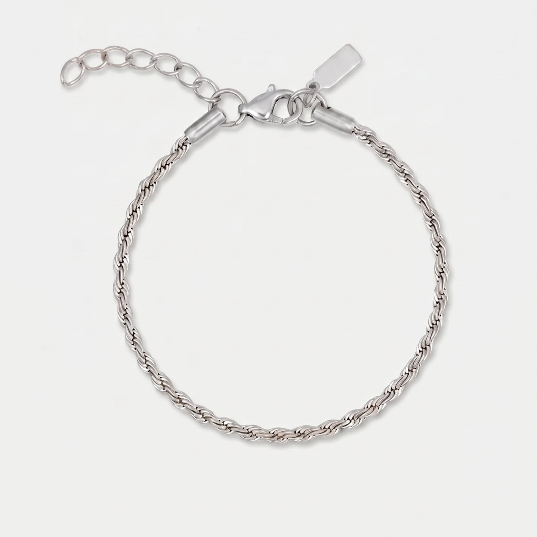 Genova Rope Bracelet Silver