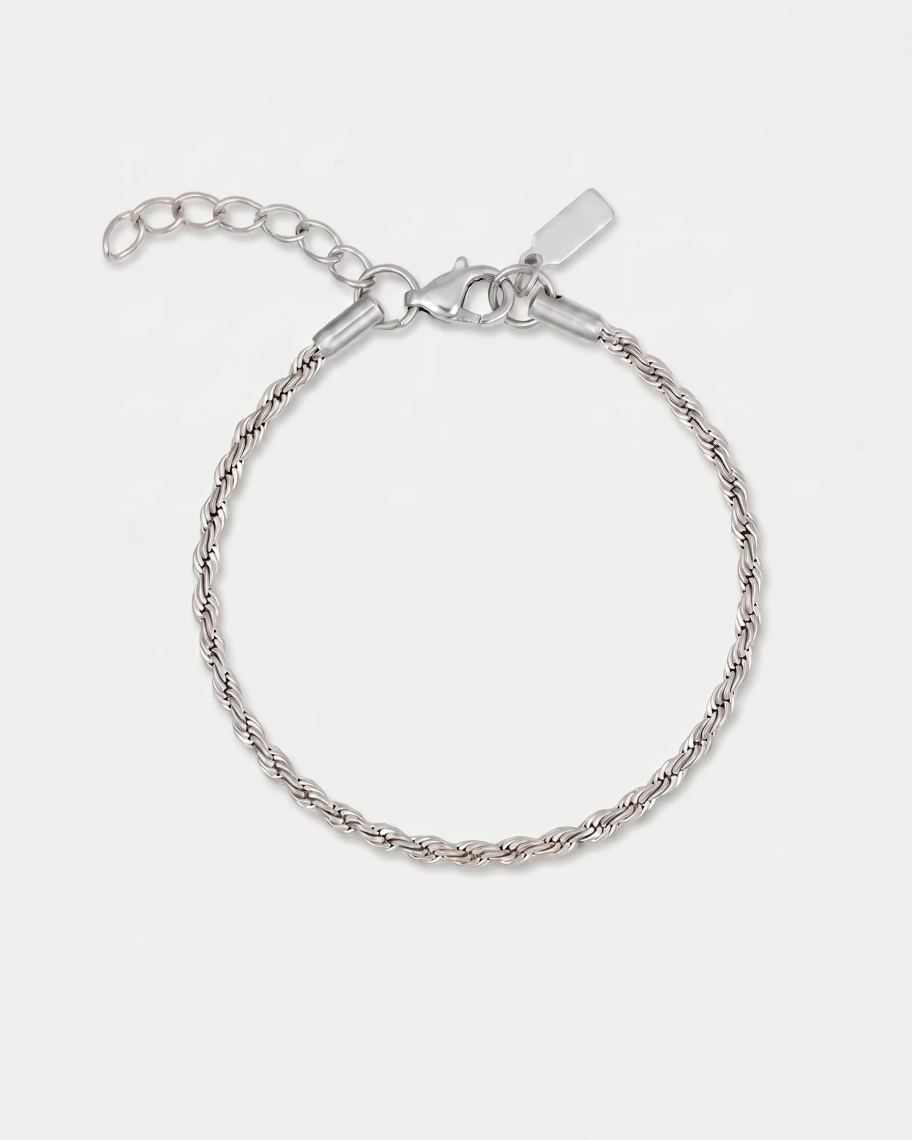 Genova Rope Bracelet Silver