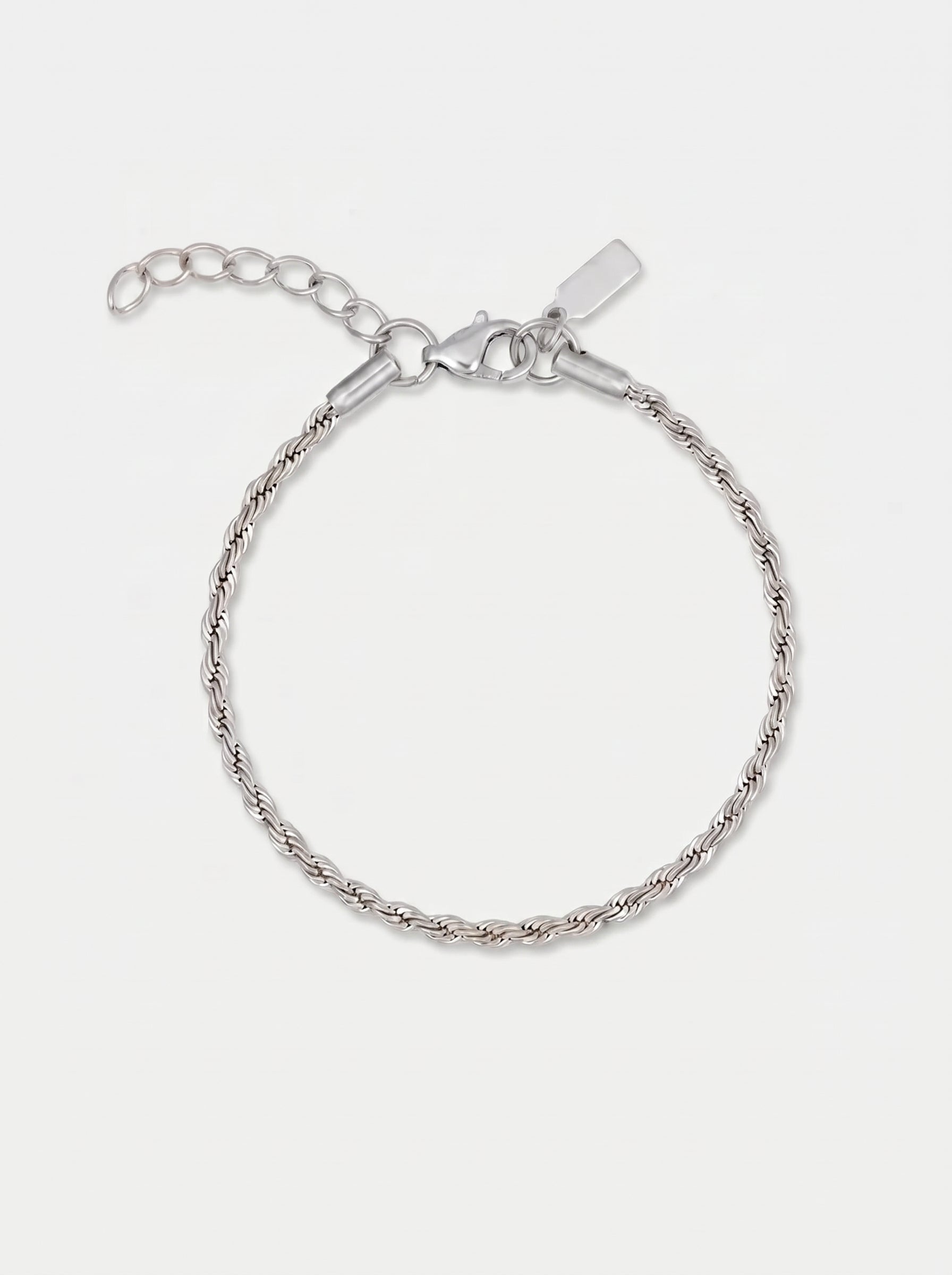 Genova Rope Bracelet Silver