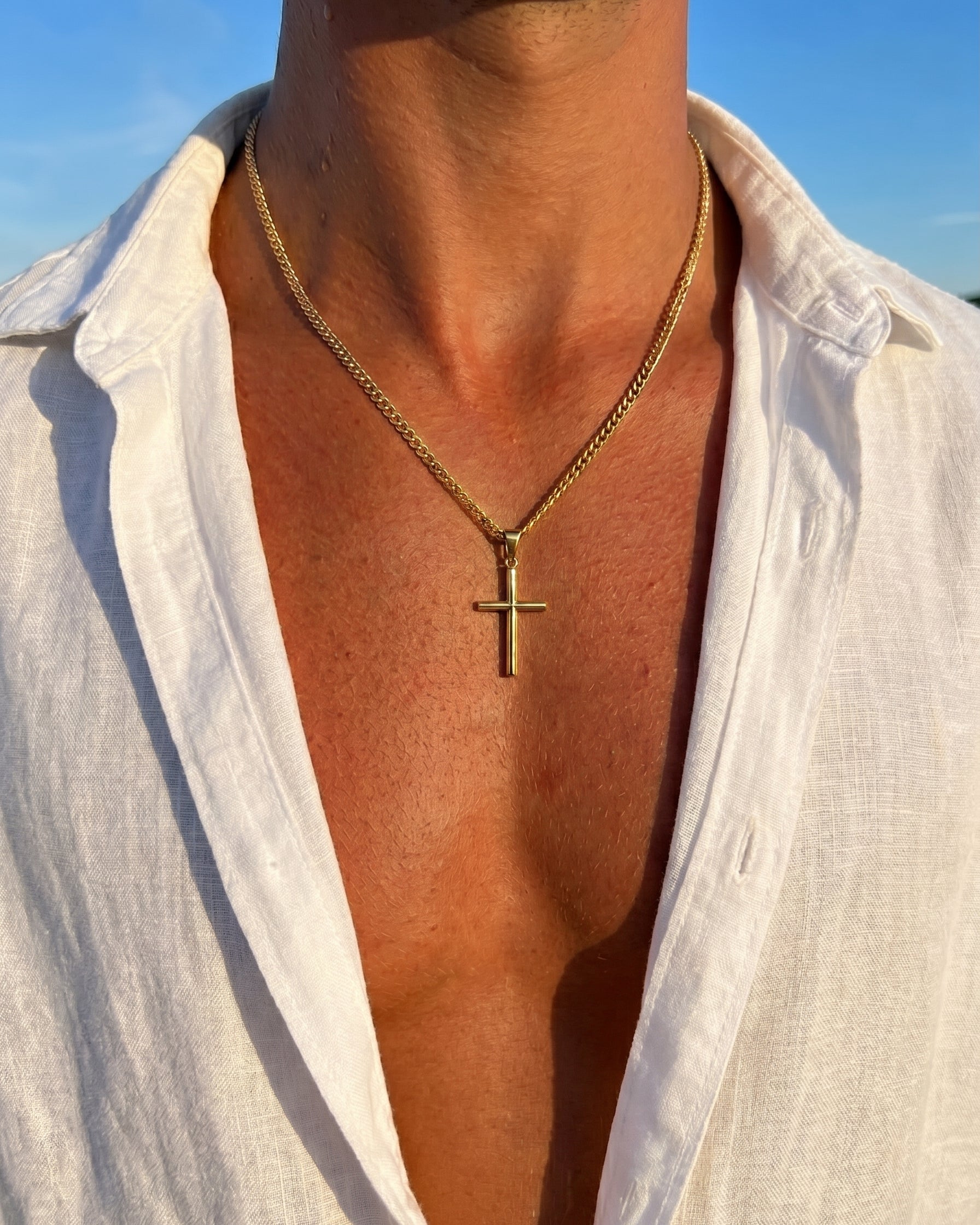 Firenze Cross Necklace Gold