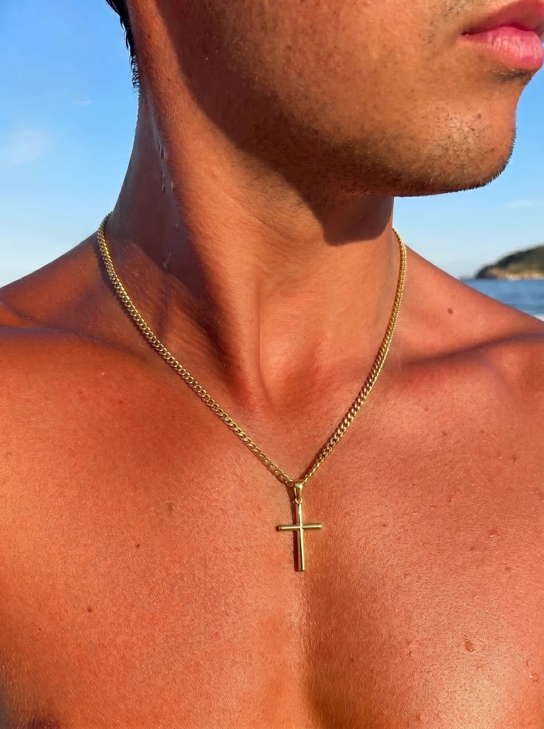 Firenze Cross Necklace Gold