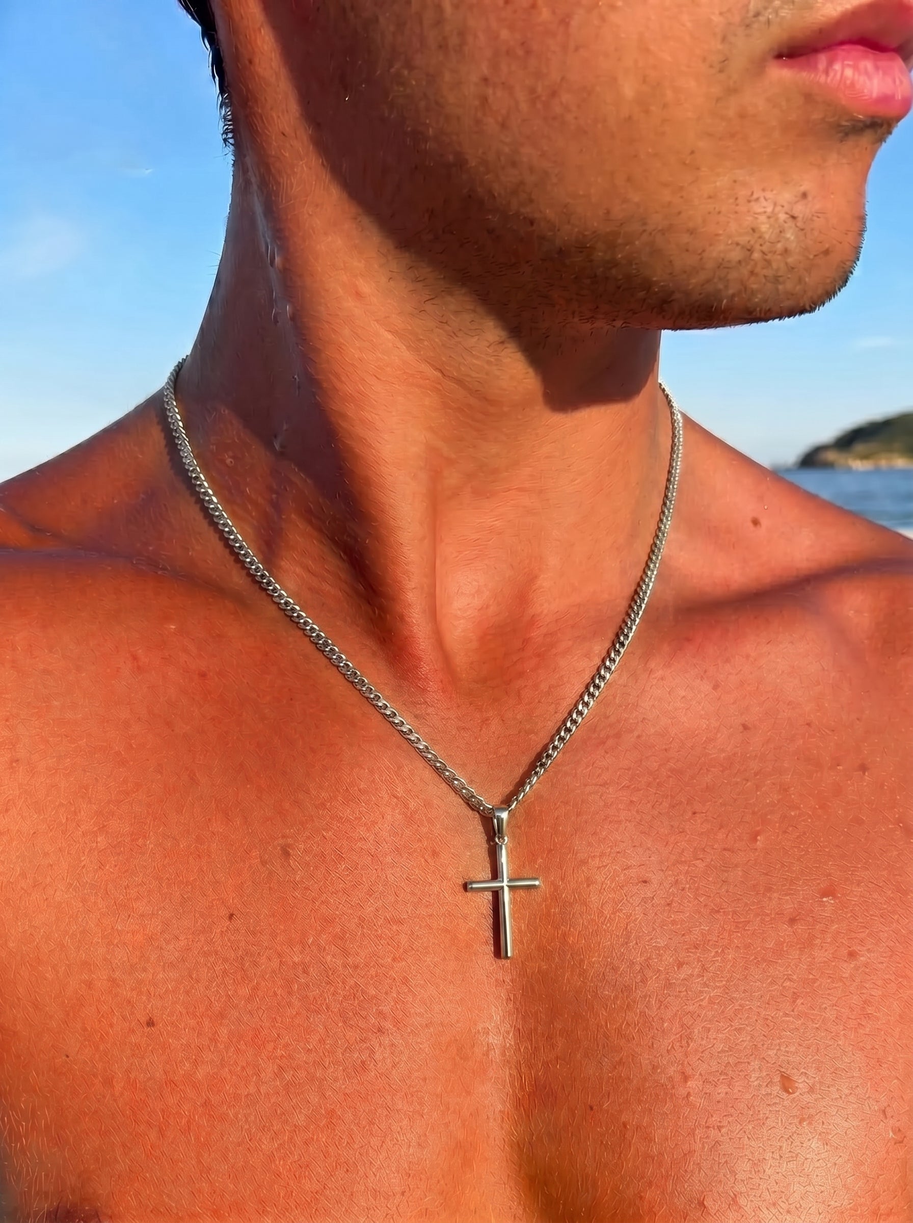 Firenze Cross Necklace Silver