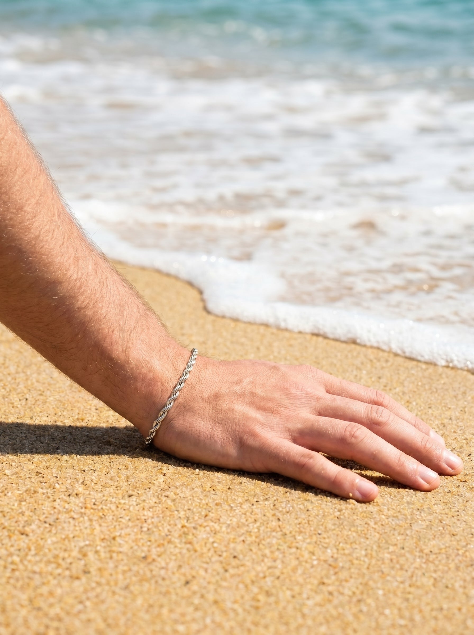 Genova Rope Bracelet Silver