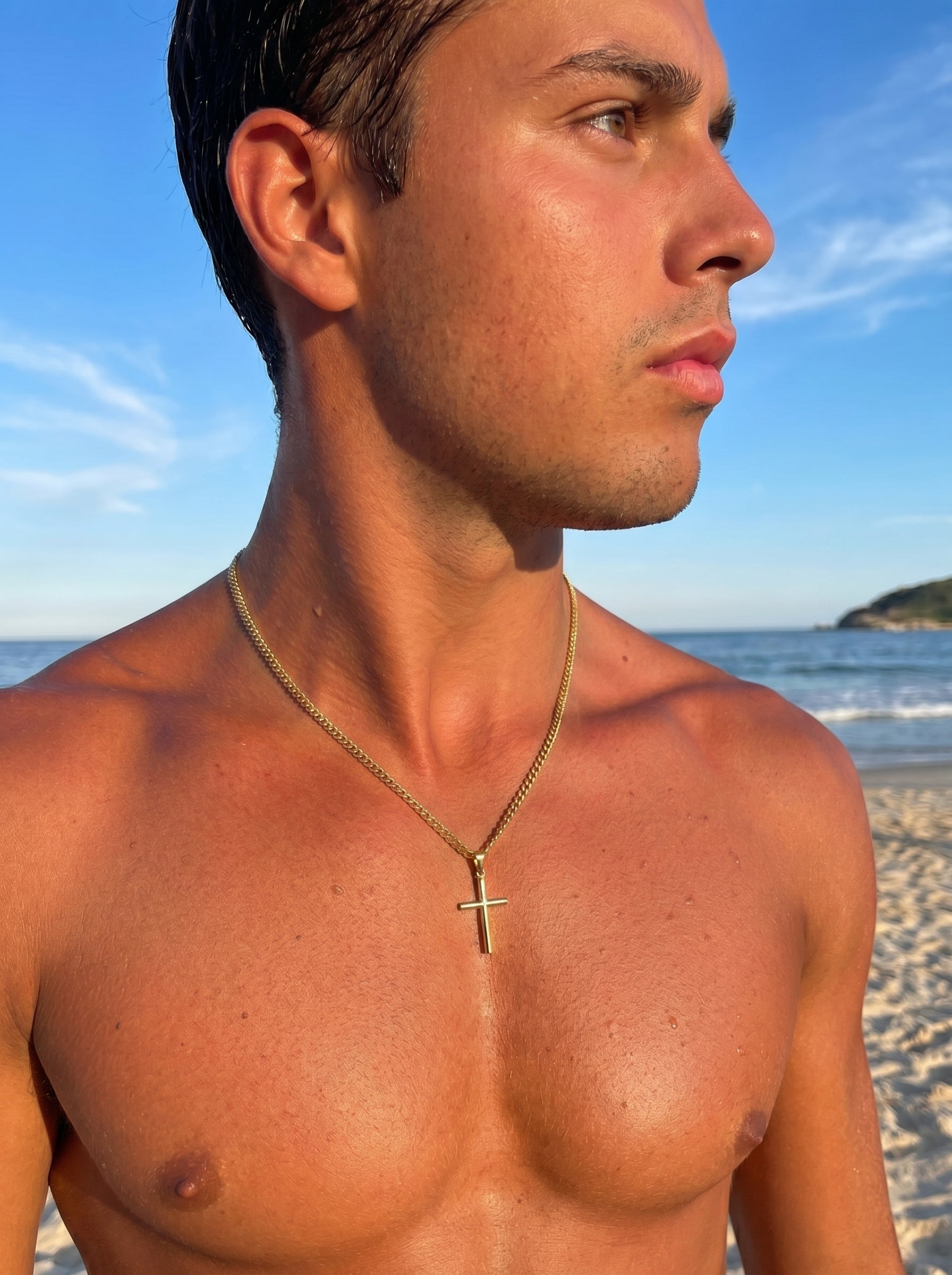 Firenze Cross Necklace Gold